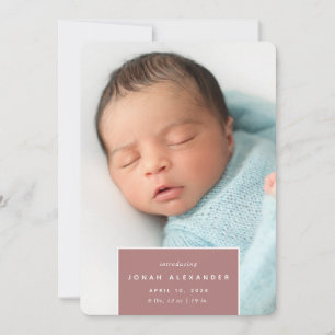 Ao quadrado Anúncio de nascimento de foto vertic