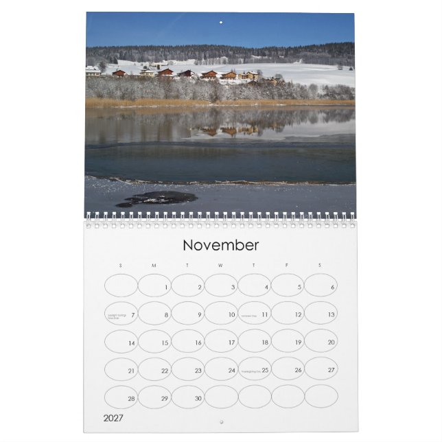 ao redor da Suíça em Calendário 2024 (Nov 2027)
