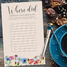 Aonde Eles Foram? Jogo de Chá de panela de flor se