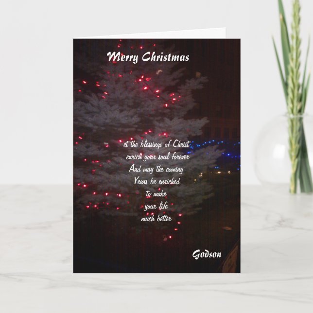 aos meus cartões de Natal do padrinho (Frente)