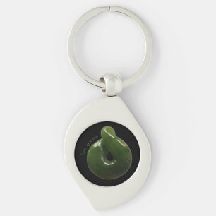 Aotearoa NZ Greenstone Pounamu Twist Gift Chaveiro