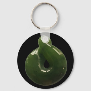 Aotearoa NZ Greenstone Pounamu Twist Gift Chaveiro