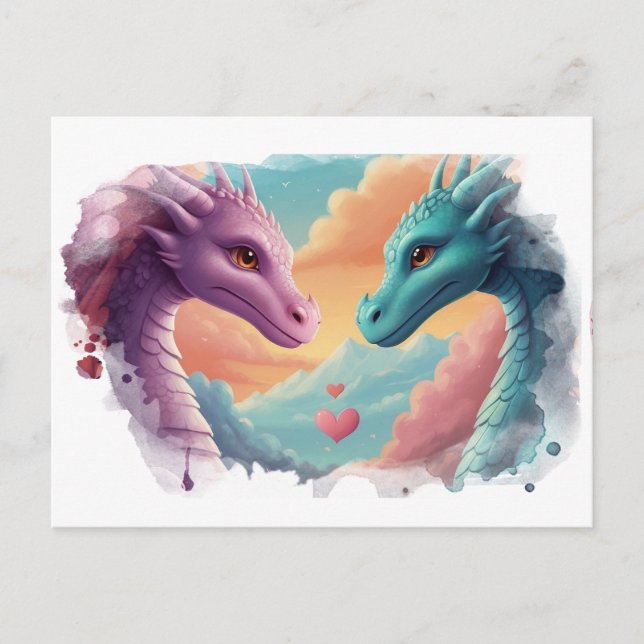 *~AP48 Convite de Foto Revelação de Gênero Dragon  (Frente)