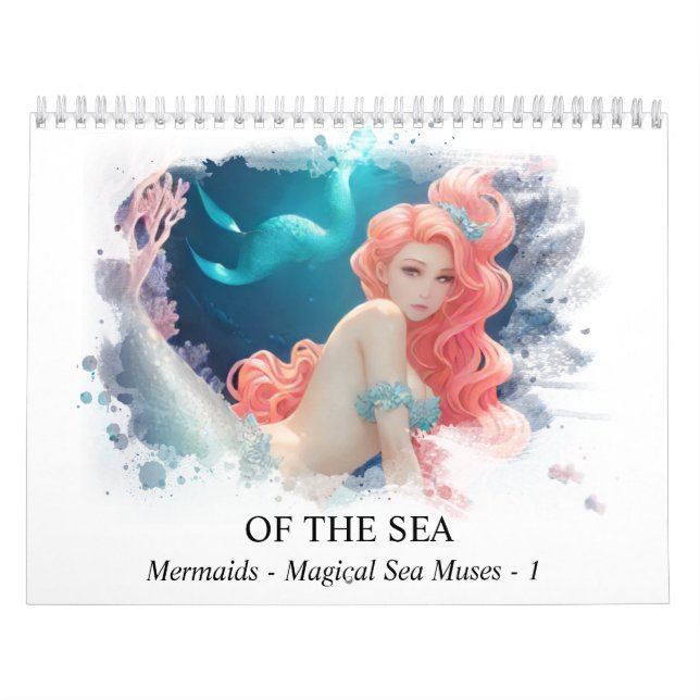 *~* AP60 Magical Mermaids Muses Sea 1 Calendário (Capa)