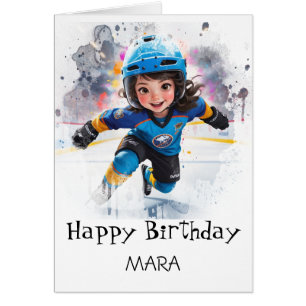 *~* AP94 18 Cartão de Aniversário de Menina de Hoc