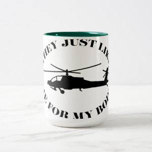 Apache Helicopter caneca engraçada