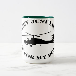 Apache Helicopter caneca engraçada