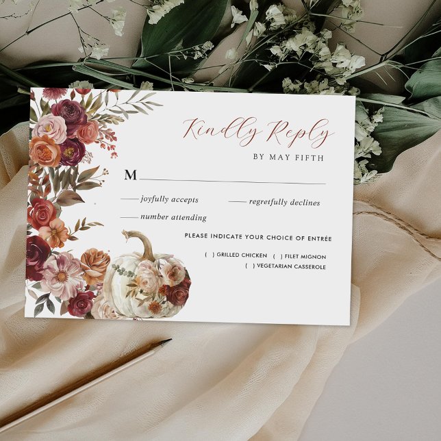 Apaixonado | Autumn Blooms Wedding RSVP (Criador carregado)