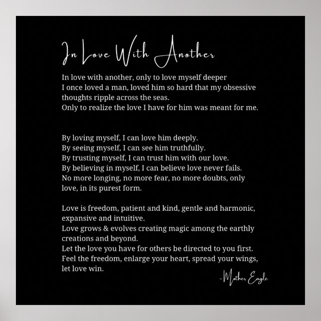 Apaixonado por outro poema de poster (Frente)