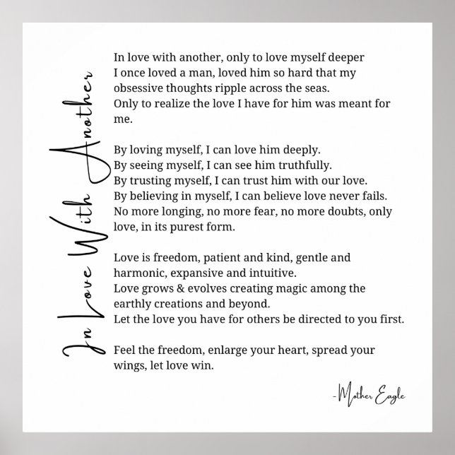 Apaixonado por outro poema de poster (Frente)