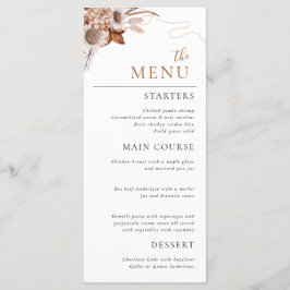 Apaixonados | Boho Flowers Menu de Casamento