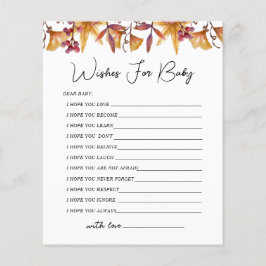 Apaixonar O Outono Deseja O Jogo Do Chá de fraldas