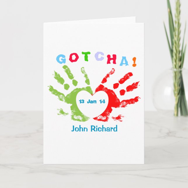 Apanhei o dia! Anúncio de adoção (Frente)