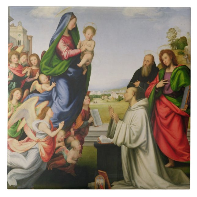 Aparição do Virgin a St Bernard, 1504-07 ( (Frente)