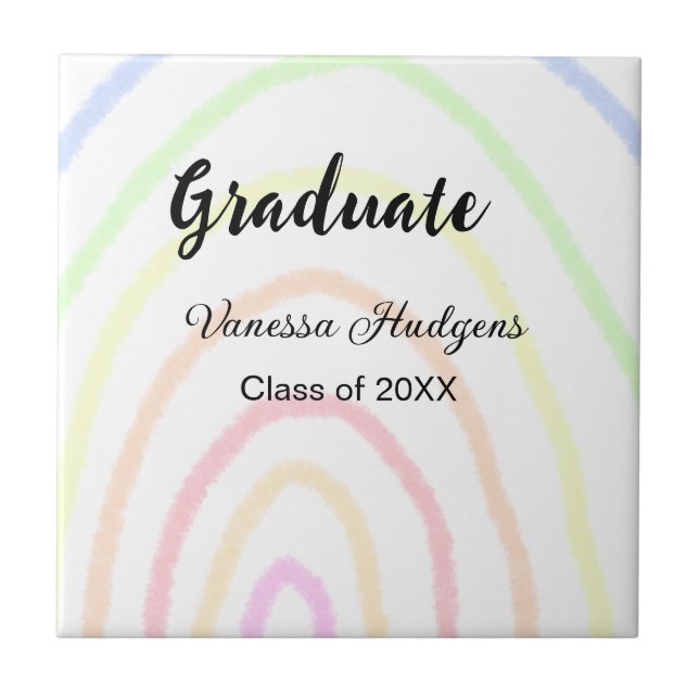 Apelido de graduação do arco-íris colorida, nome a (Frente)