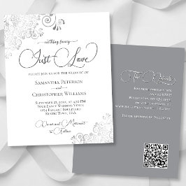 Apenas ame o Convite de casamento de código QR do 