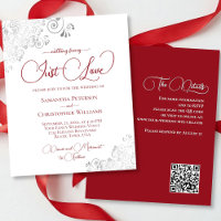 Apenas Ame o Convite de casamento do código QR do