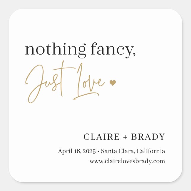 Apenas Ame os adesivos EDITABLE COLOR Wedkers (Frente)