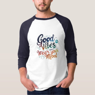Apenas Boas Vibrações Camiseta Raglan Colorida d