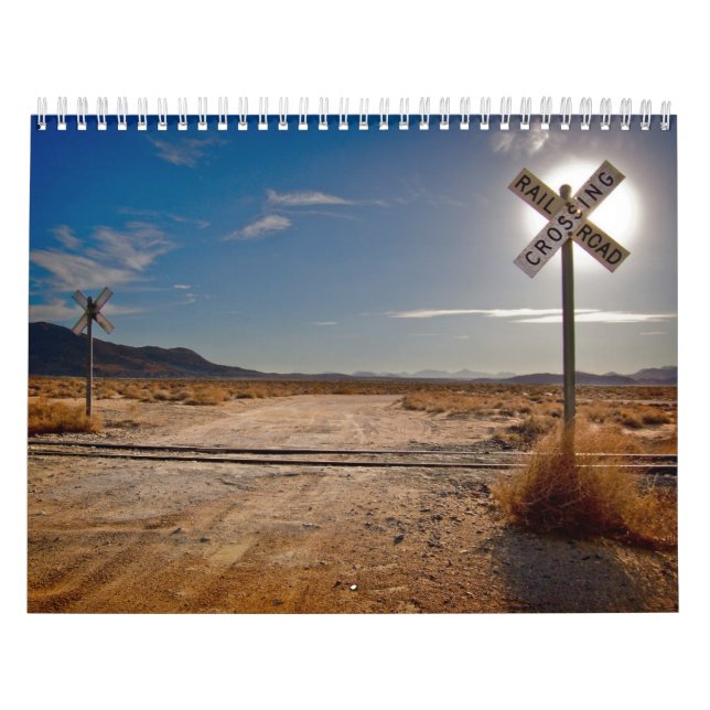 Apenas calendário da estrada de ferro das trilhas (Capa)