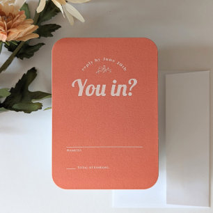 Apenas Cartões RSVP de Casamento Pêssego