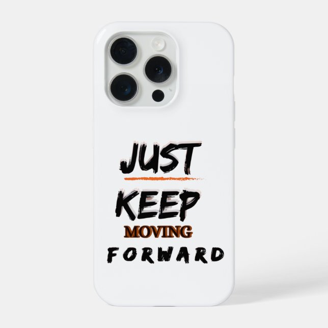 Apenas Continue Em Frente Capinha de iPhone Motiva (Verso)