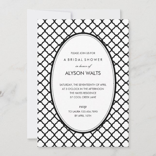 Apenas Convite de festas Geral Moderno (Preto) (Frente)