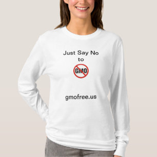 Apenas diga não à camisa longa da Capa de GMO