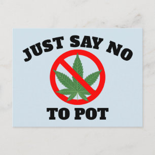 Apenas diga não aos cartões postais de maconha