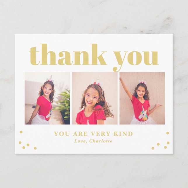 Apenas Feliz Cor Editável Obrigado Cartão Postal (Frente)