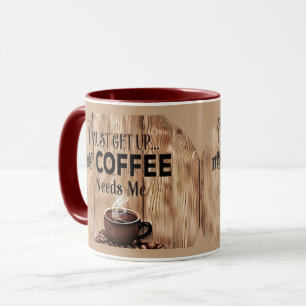Apenas Levantar & Caneca de Café – Manhã Divertida