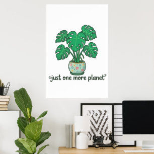 Apenas Mais Uma Planta Poster Fofo Monstera