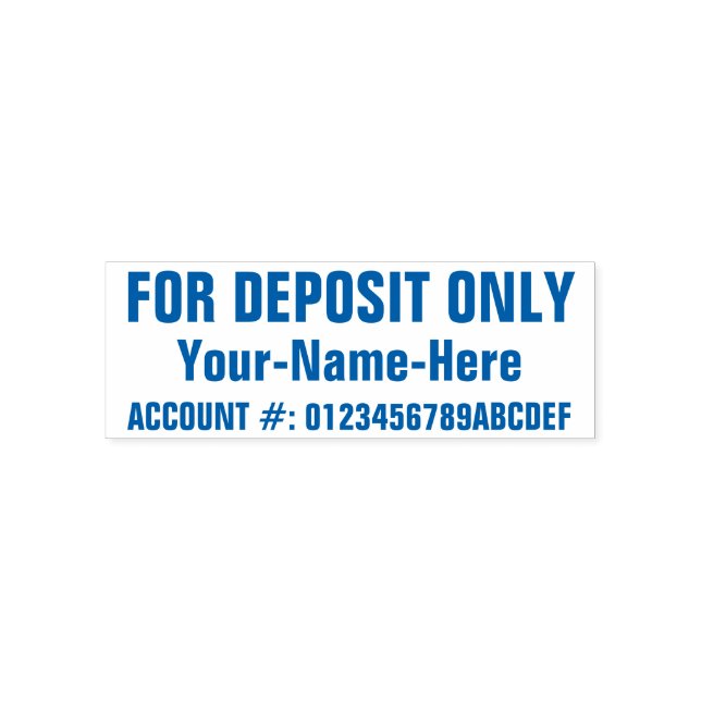 "APENAS PARA DEPÓSITO" + Carimbo de Borracha de No (Design)