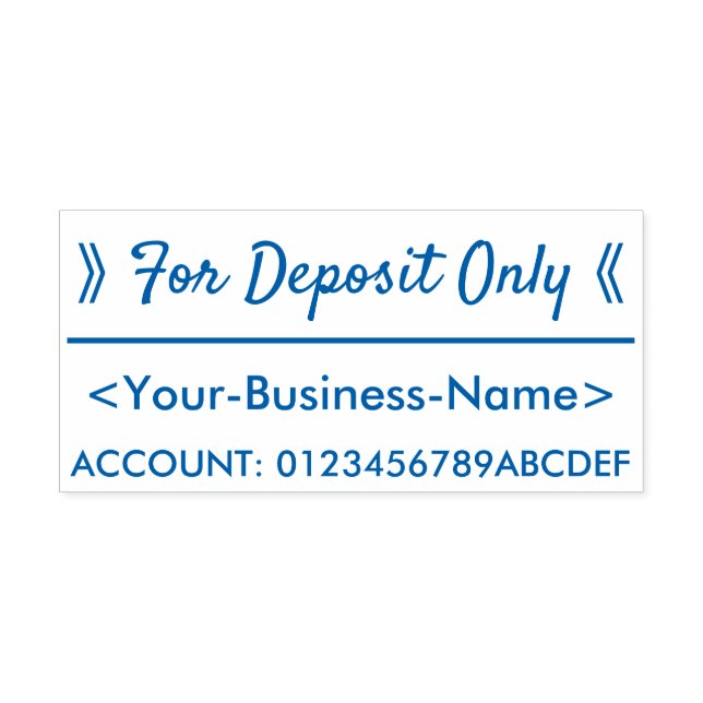 "Apenas para depósito" e Carimbo de Borracha de No (Design)