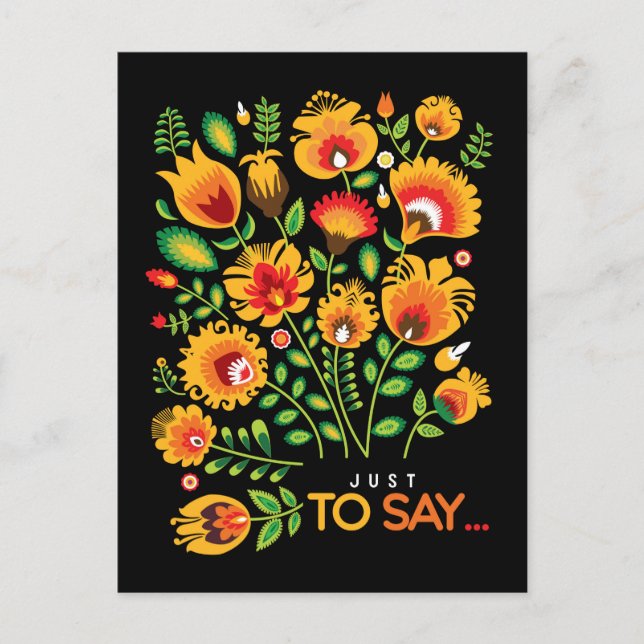 Apenas para dizer... cartão postal folclore person (Frente)