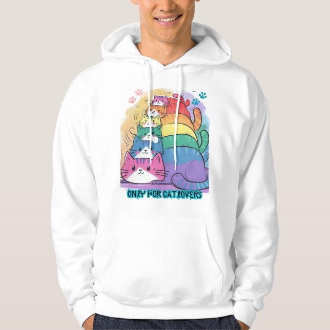 Apenas para Gata Design Pullover Hoodie (Frente)