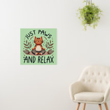Apenas patas e Gato de ioga relaxado