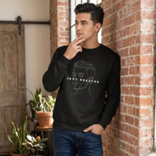 Apenas Respire Camiseta Preta de Frio Linha Mini