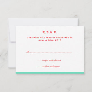 Apenas resposta rsvp de casamento vermelho de bord