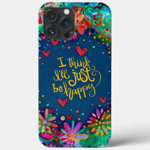Apenas seja feliz, citando capas de iphone de insp