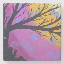 Apenas SEJA porta copos de pedra