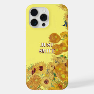 Apenas sorria Estojo para celular com girassol de