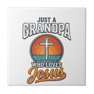 Apenas um avô que ama Jesus Camisa Vintage Cruz