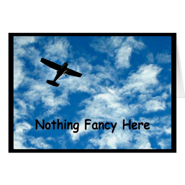 Apenas Um Cartão De Casamento De Avião (Frente Horizontal)