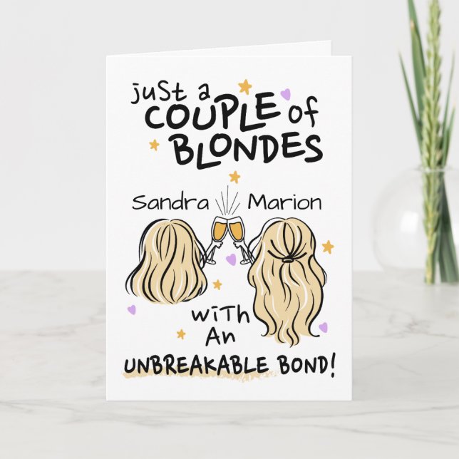 "Apenas um casal de loiras" Convite personalizado (Frente)