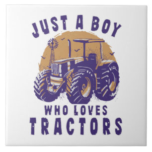 Apenas um garoto que ama tratores caminhões agríco