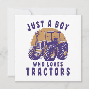 Apenas um garoto que ama tratores caminhões agríco