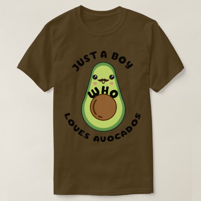Apenas um menino que ama a camisa clássica Avocado (Frente do Design)