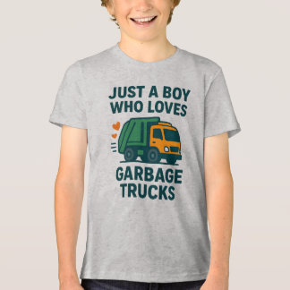 Apenas um Menino que Ama Caminhões de Lixo Criança