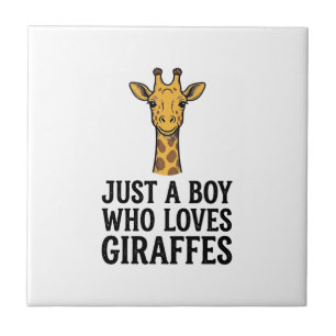 Apenas um Menino que Ama Girafas Camiseta Girafa F